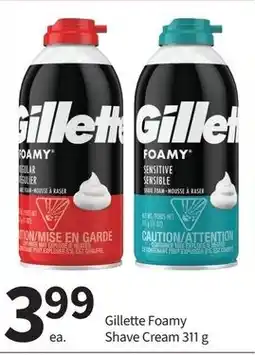 Pharmasave Gillette Foamy Shave Cream offer