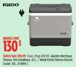 Canadian Tire Igloo Glacière électrique Thermo, fini métallique offer