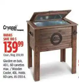 Canadian Tire Cryopak wooden cooler offer