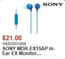 Canada Computers Sony mdr-ex15ap in-ear ex monitor offer