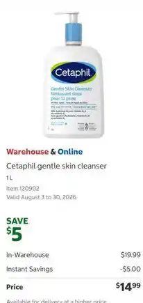 Costco Cetaphil gentle skin cleanser offer