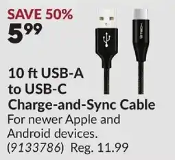 Princess Auto USB-A to USB-C Charge-and-Sync Cable offer