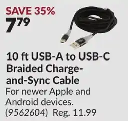 Princess Auto USB-A to USB-C Braided Charge-and-Sync Cable offer