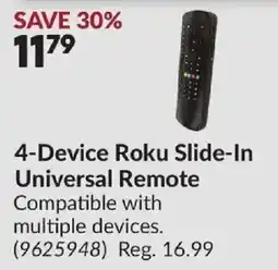 Princess Auto Roku 4-Device Slide-In Universal Remote offer
