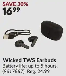 Princess Auto Wicked TWS Earbuds offer