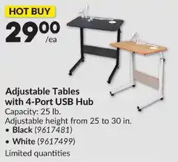 Princess Auto Adjustable Tables with 4-Port USB Hub offer
