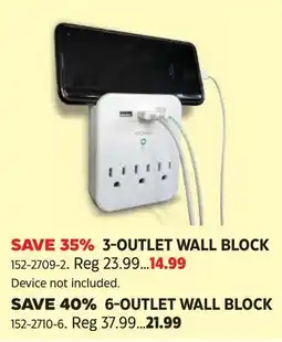 Canadian Tire Aroma 3-outlet wall block offer