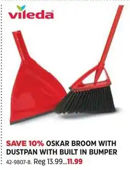 Canadian Tire Vileda oskar broom with dustpan with built in bumper offer