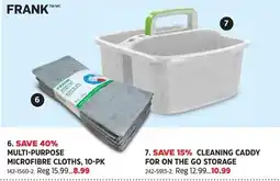Canadian Tire Frank microfibre cloths offer