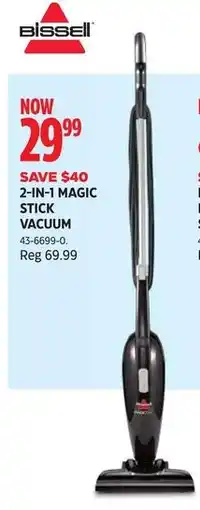 Canadian Tire Bissell 2-in-1 magic stick vacuum offer