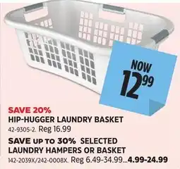 Canadian Tire Hip-hugger laundry basket offer