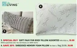 Canadian Tire for living shredded memory foam pillow offer