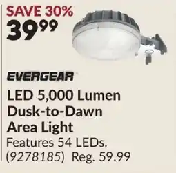 Princess Auto Evergear led 5,000 lumen dusk-to-dawn area light offer