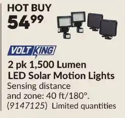 Princess Auto Volt King 1,500 Lumen LED Solar Motion Lights offer
