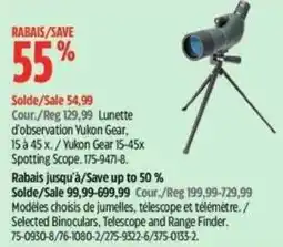 Canadian Tire Yukon Gear spotting scope offer