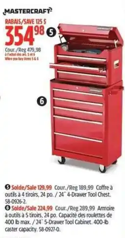 Canadian Tire Mastercraft 4-Drawer Tool Chest offer