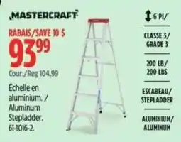 Canadian Tire Mastercraft aluminum stepladder offer
