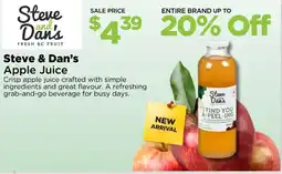 Metro Steve & Dan's Apple Juice offer