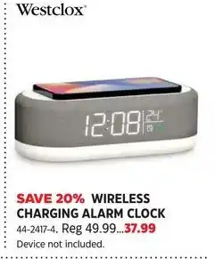 Canadian Tire Westclox wireless charging alarm clock offer