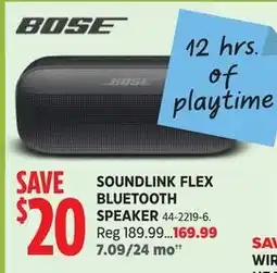 Canadian Tire Bose soundlink flex bluetooth speaker offer