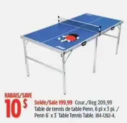 Canadian Tire Penn table tennis table offer