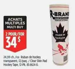 Canadian Tire R-brand clear shin pad hockey tape offer