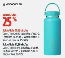 Canadian Tire Woods water bottle offer