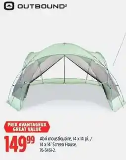 Canadian Tire Outbound screen house offer