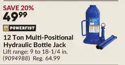 Princess Auto Powerfist 12 Ton Multi-Positional Hydraulic Bottle Jack offer