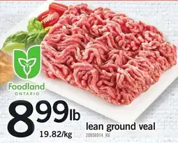 Loblaws Foodland lean ground veal offer