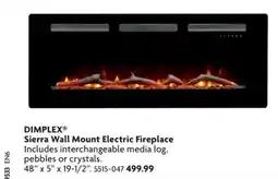 Home Hardware Dimplex sierra wall mount electric fireplace offer
