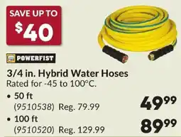 Princess Auto Powerfist 3/4 in. Hybrid Water Hoses offer