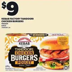 Loblaws Kebab Factory tandoori chicken burgers offer
