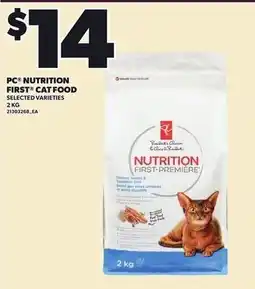 Loblaws PC Nutrition First-Premiere cat food offer