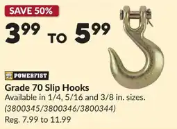 Princess Auto Powerfist grade 70 slip hooks offer