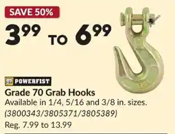 Princess Auto Powerfist grade 70 grab hooks offer