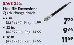 Princess Auto Hex Bit Extensions offer