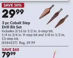 Princess Auto Cobalt Step Drill Bit Set offer