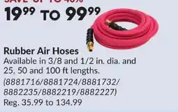 Princess Auto Rubber Air Hoses offer