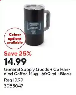 Staples General Supply Goods + Co Handled Coffee Mug offer