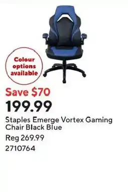 Staples Staples Emerge Vortex Gaming Chair Black Blue offer