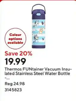 Staples Thermos FUNtainer Vacuum Insulated Stainless Steel Water Bottle offer