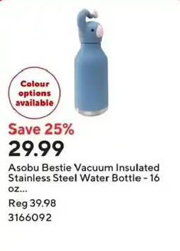 Staples Asobu Bestie Vacuum Insulated Stainless Steel Water Bottle offer