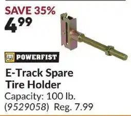 Princess Auto Powerfist e-track spare tire holder offer