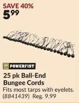 Princess Auto Powerfist 25 pk Ball-End Bungee Cords offer