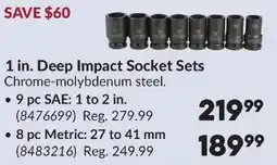 Princess Auto 1 in. Deep Impact Socket Sets offer