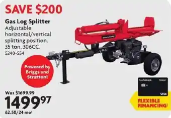 Dewmark gas log splitter