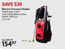 Home Hardware Electric Pressure Washer offer