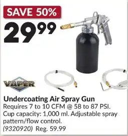 Princess Auto Vaper undercoating air spray gun offer