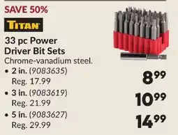 Princess Auto Titan 33 pc Power Driver Bit Sets offer